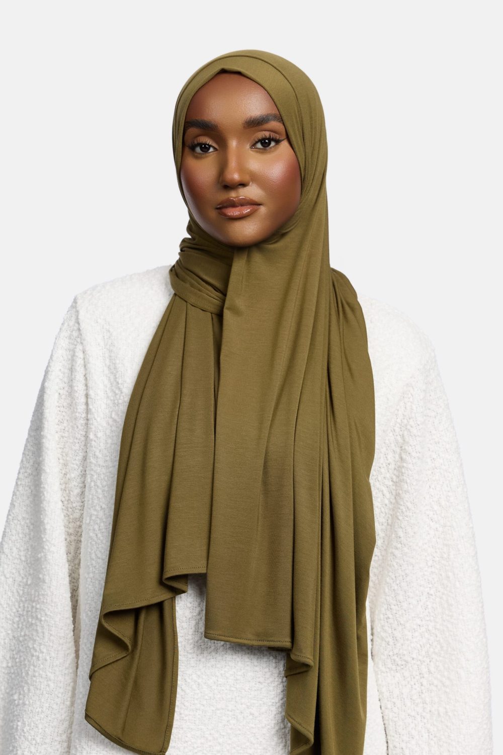 Bamboo jersey scarf Khaki
