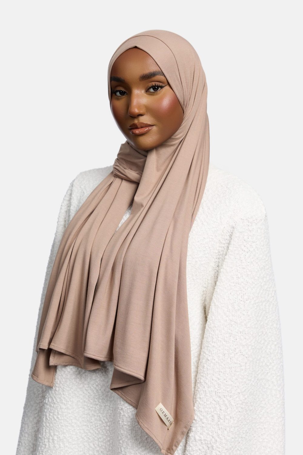 Bamboo jersey scarf Smokey Wood - Afbeelding 2
