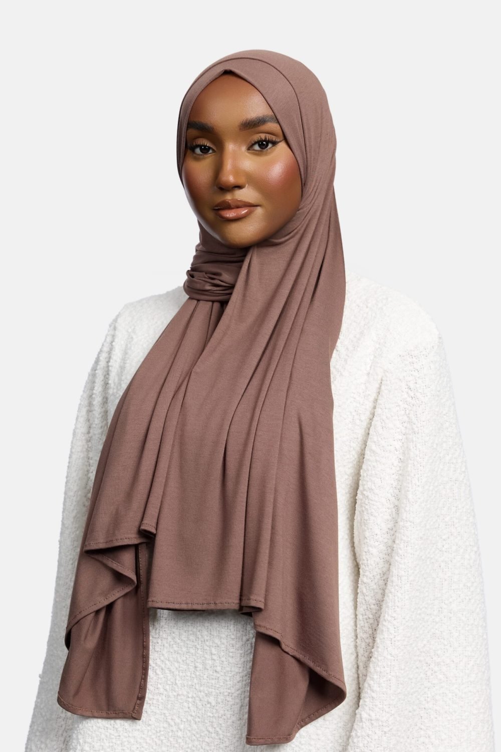 Bamboo jersey scarf Taupe