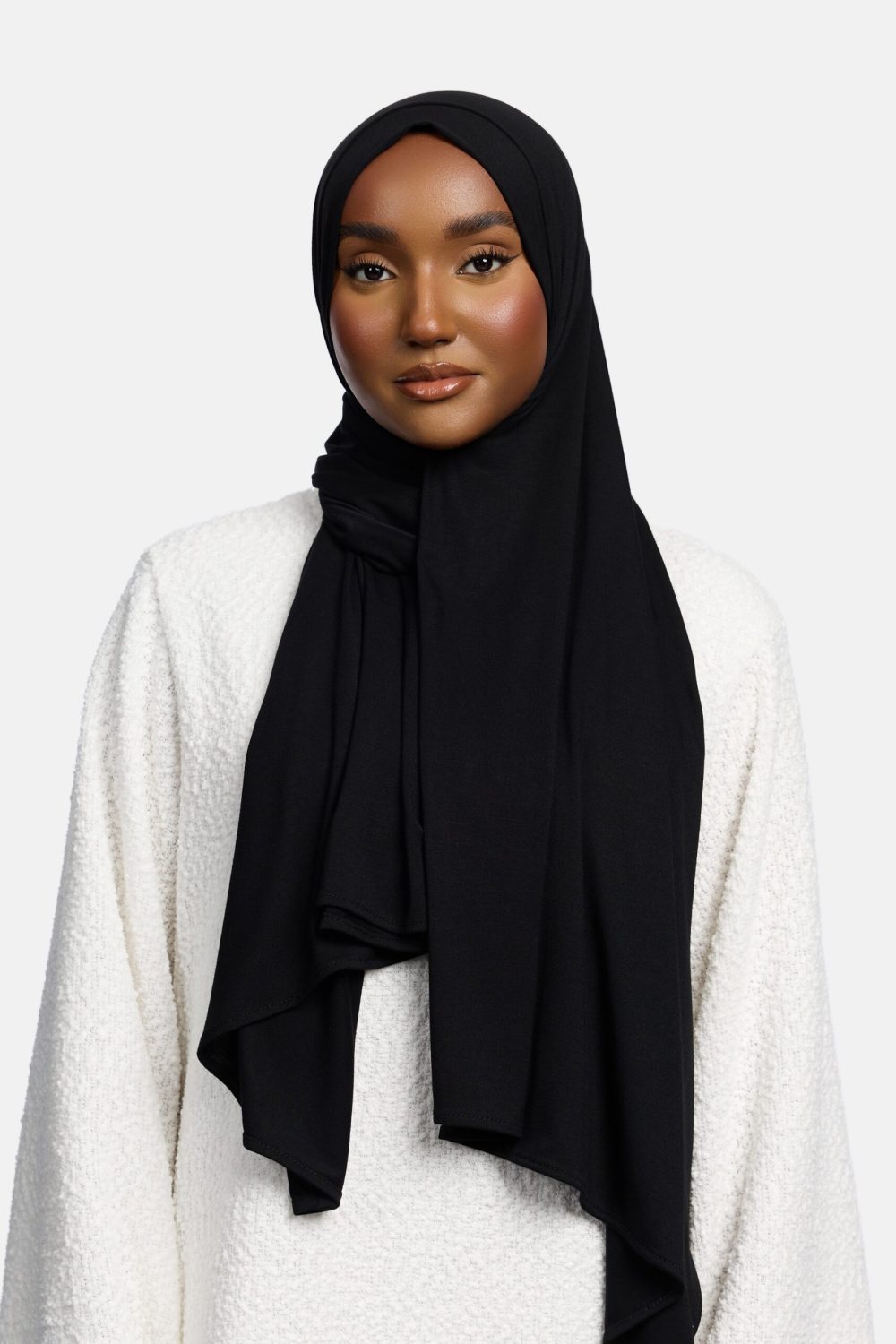 Bamboo jersey scarf Black - Afbeelding 2