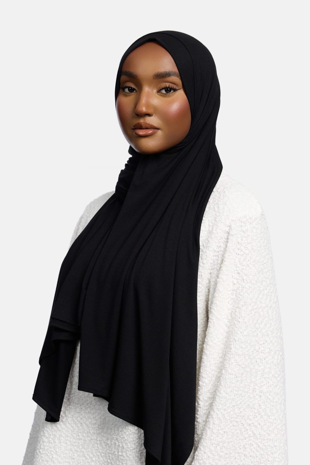 Bamboo jersey scarf Black