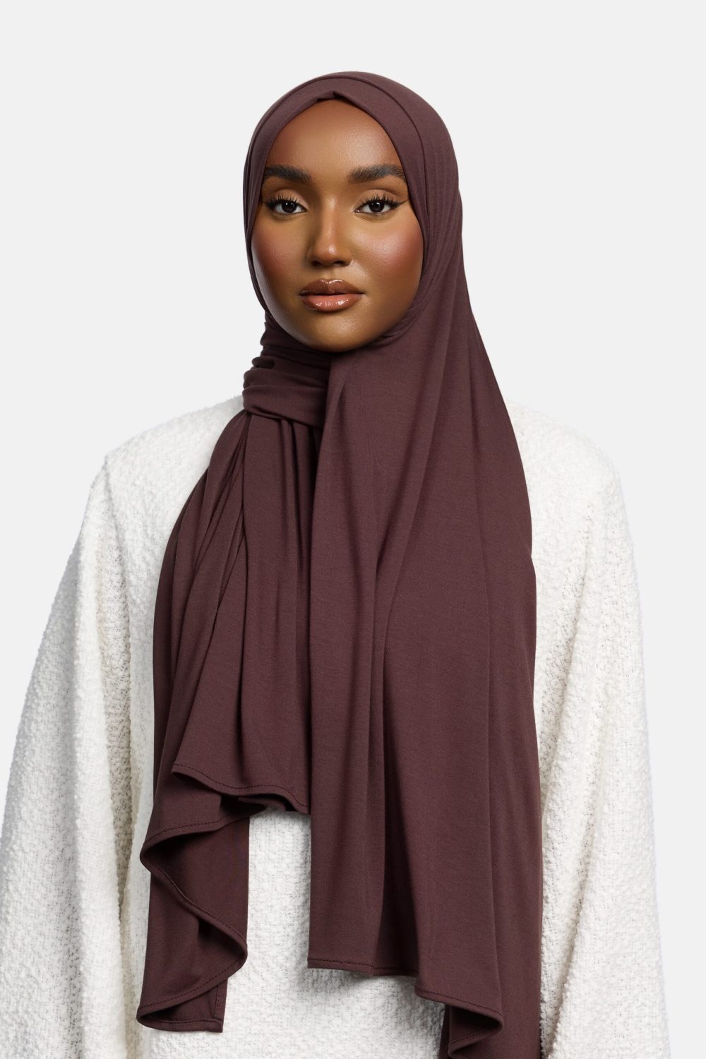 Bamboo jersey scarf Deep Brown