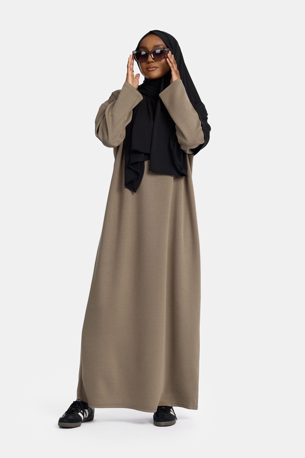 Sweater comfy abaya Deep Taupe