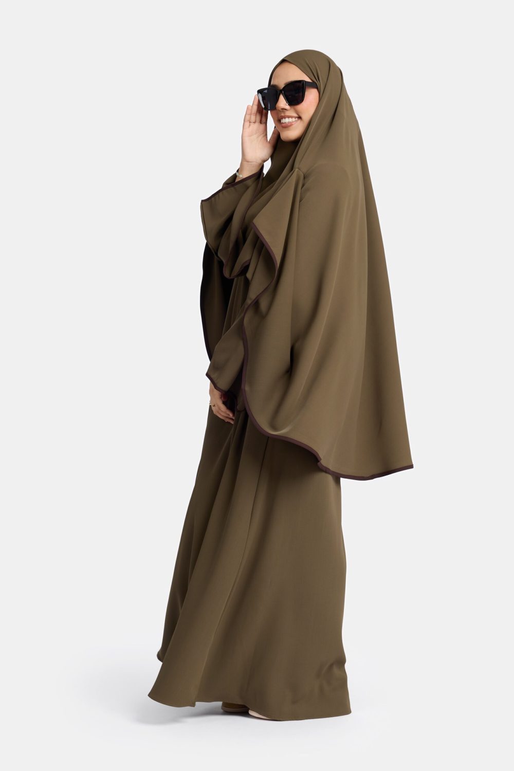 Magnet line khimar Olive Brown - Afbeelding 3