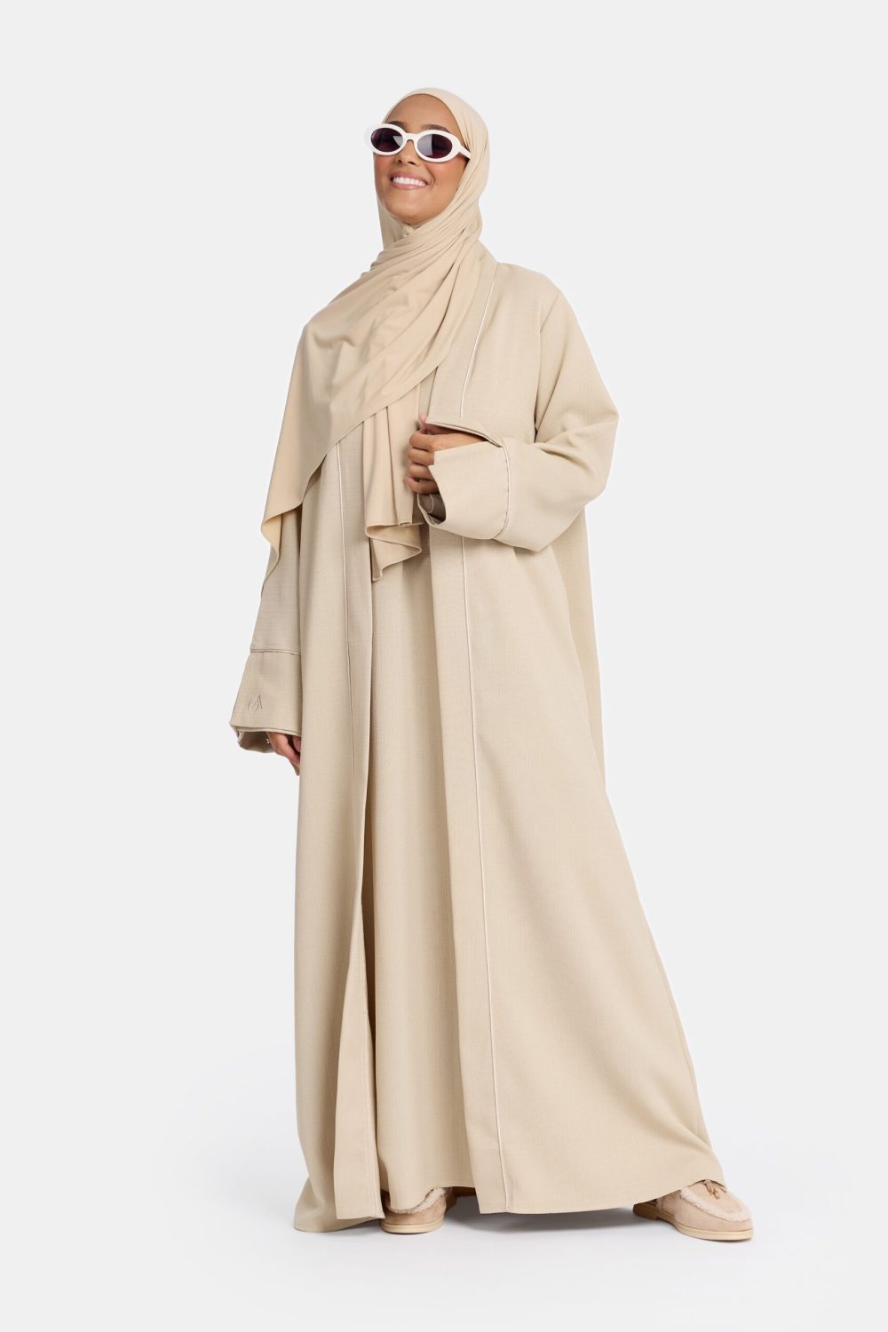Tweed kimono Oat