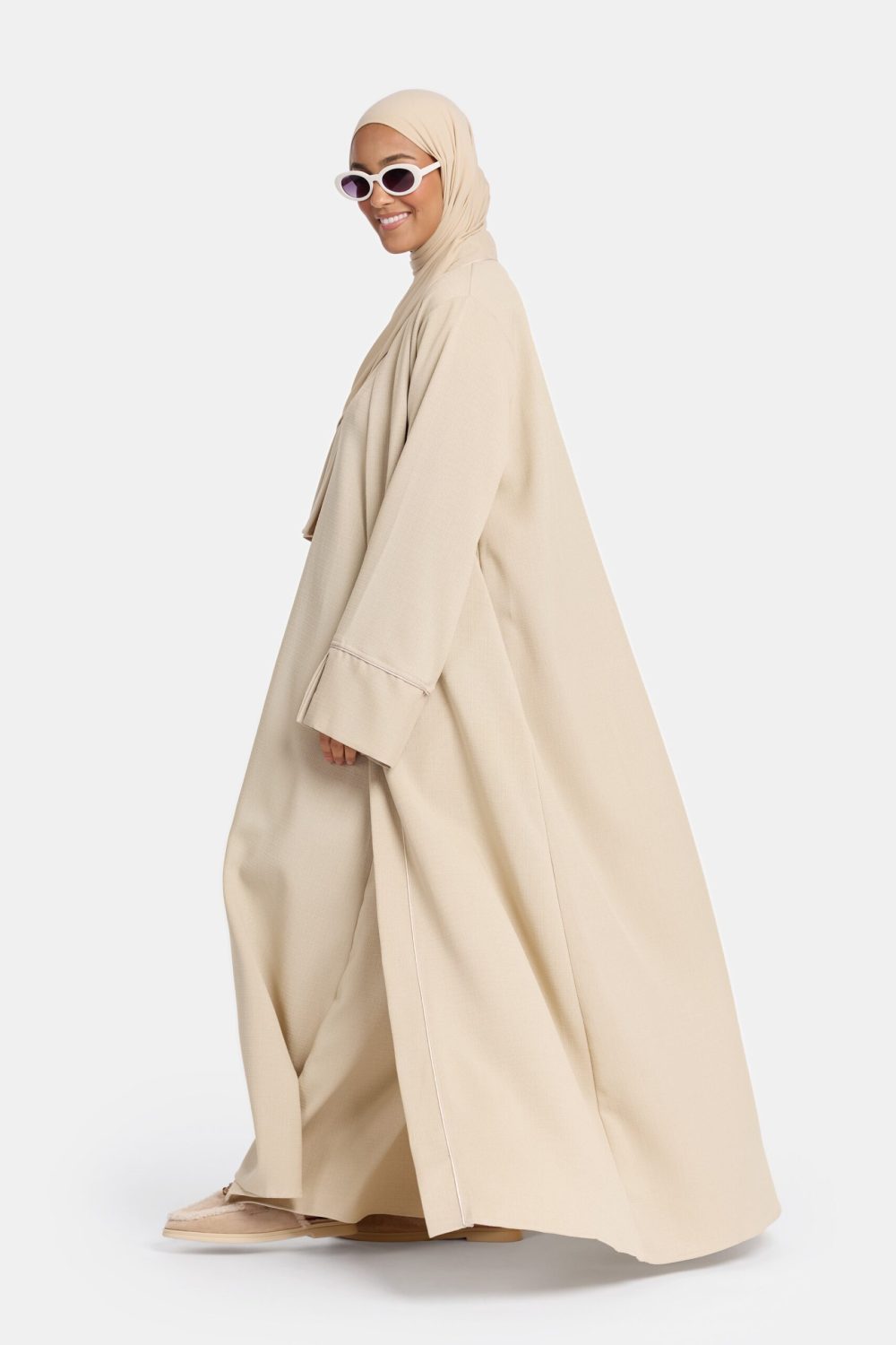Tweed kimono Oat - Afbeelding 2