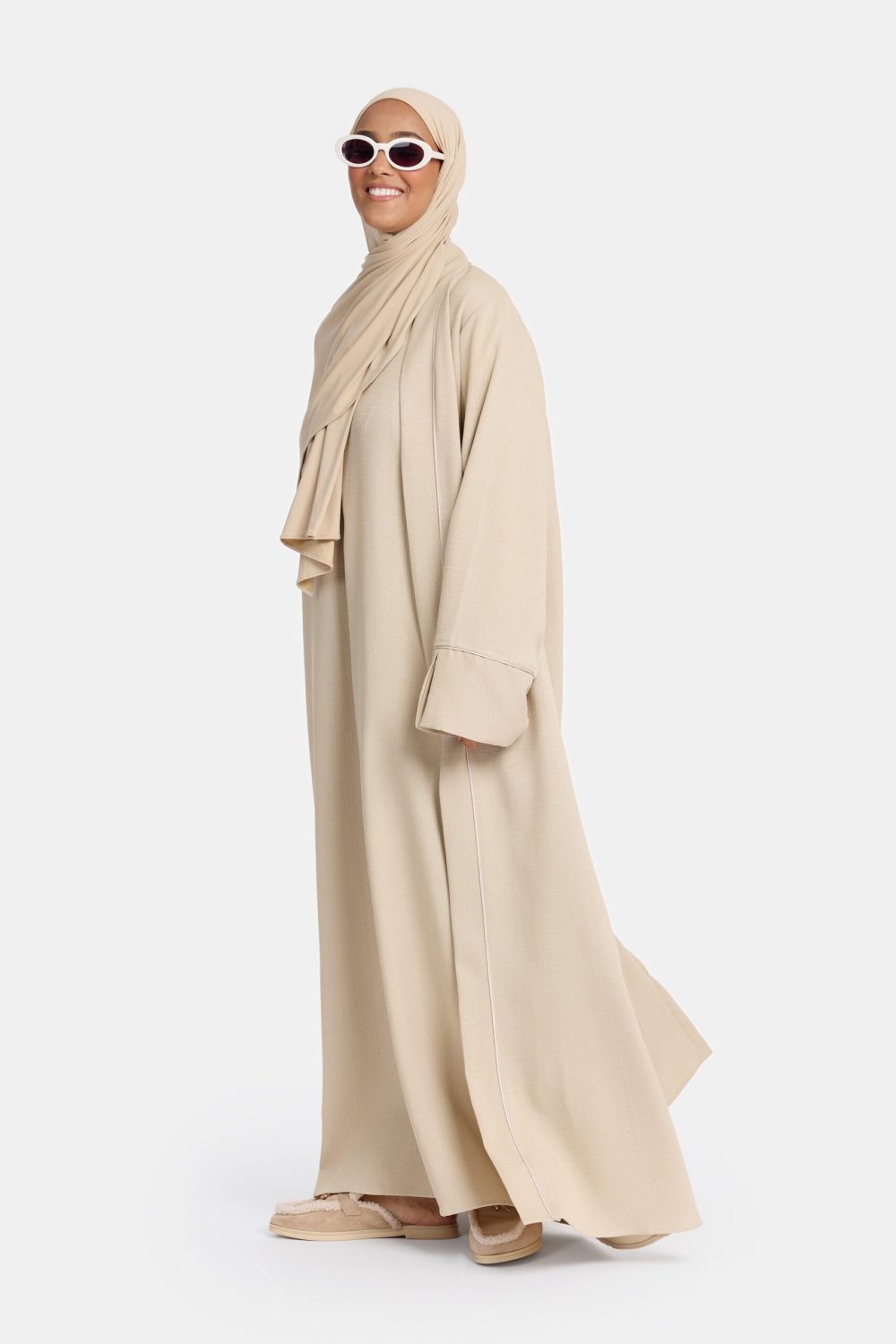 Tweed kimono Oat - Afbeelding 3