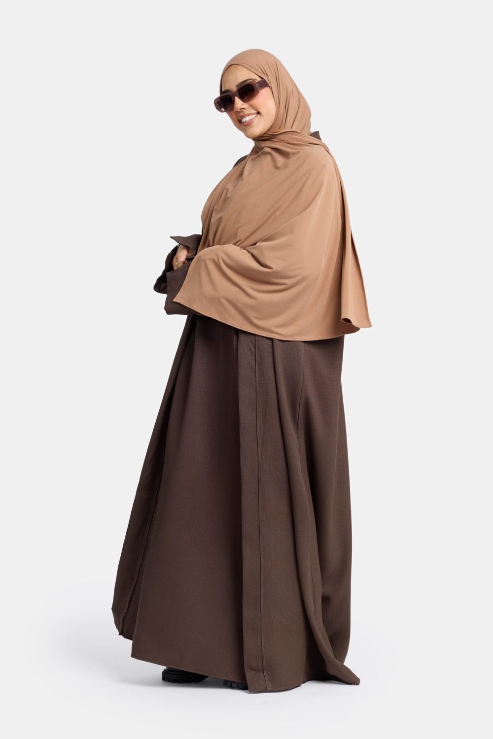 Tweed kimono Ash Brown - Afbeelding 3