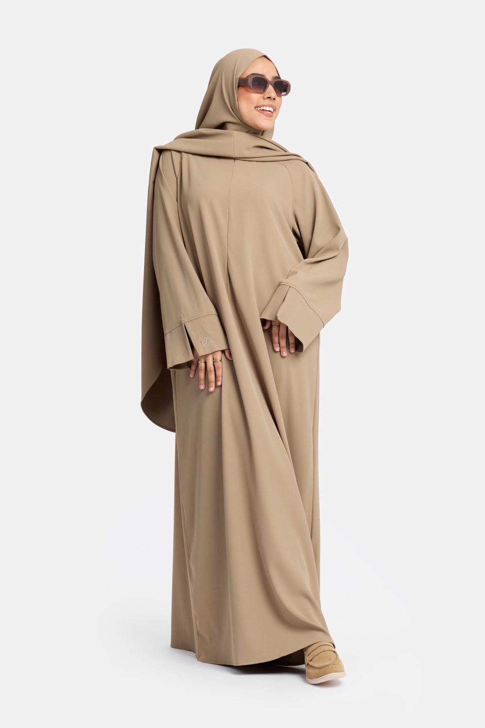Oversized abaya moss taupe - Afbeelding 2