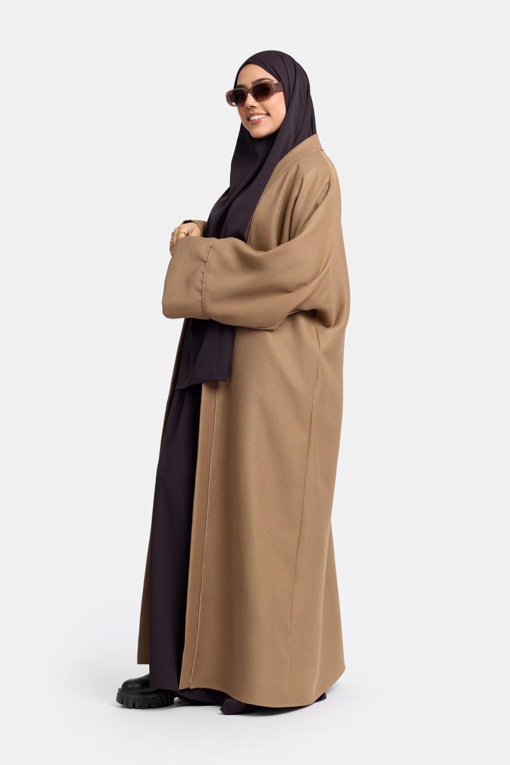 Farasha tweed coat Smokey Taupe - Afbeelding 2