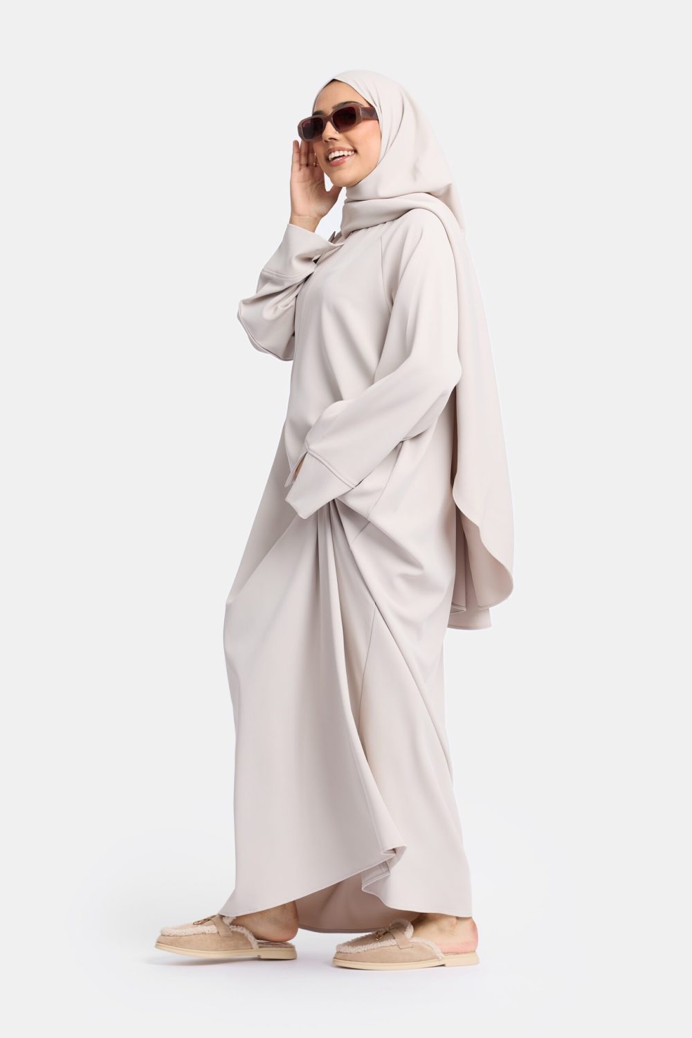 Oversized abaya silver - Afbeelding 2