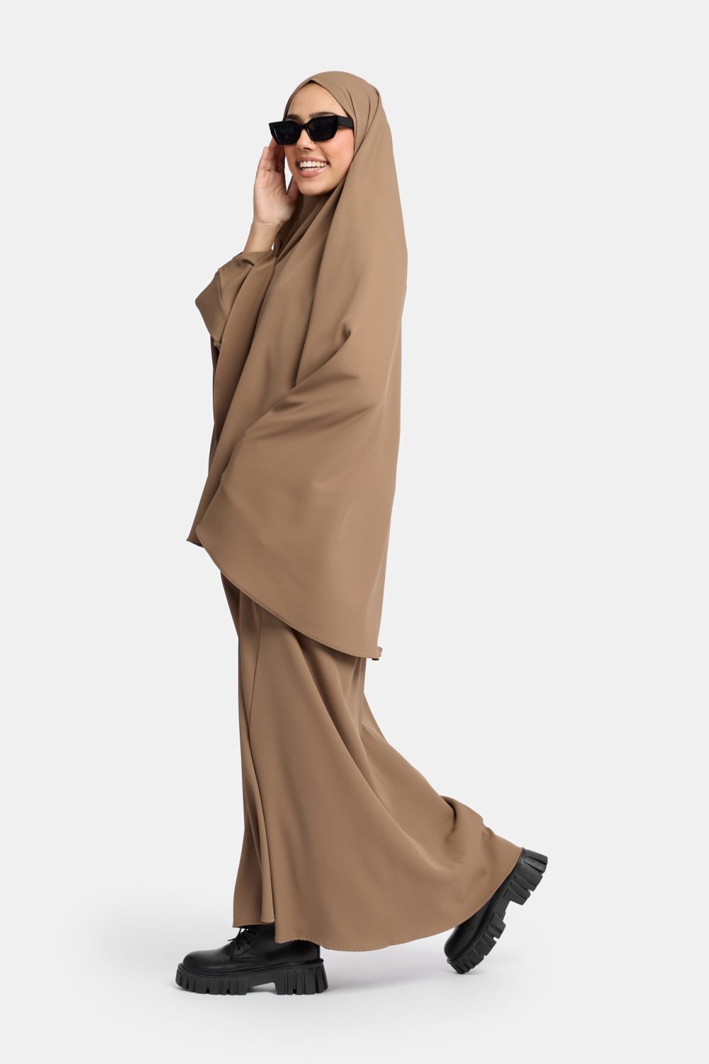 Heup khimar Dark Artichoke (wide sleeve collectie)