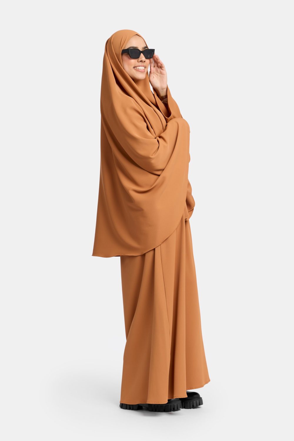 Heup khimar Pecan (wide sleeve collectie) - Afbeelding 2