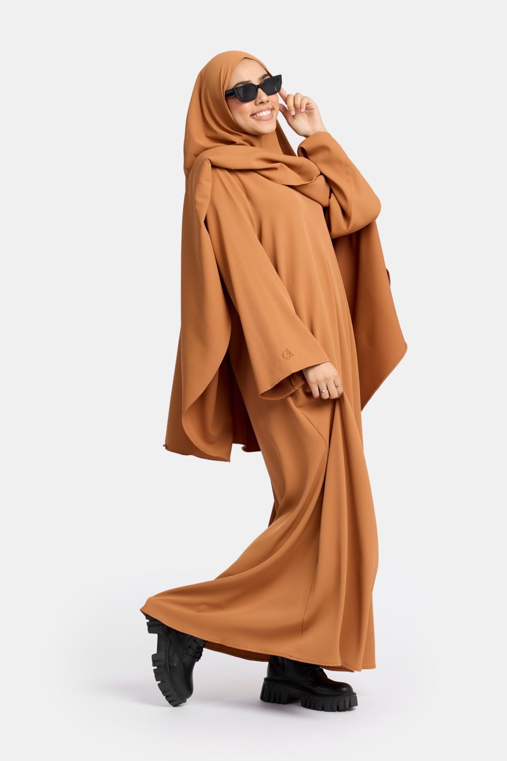 Wide Sleeve abaya Pecan