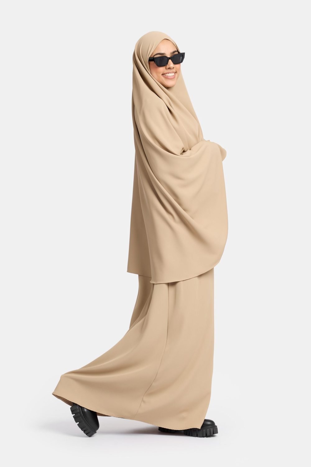 Heup khimar Sunlight Brown (wide sleeve collectie) - Afbeelding 2