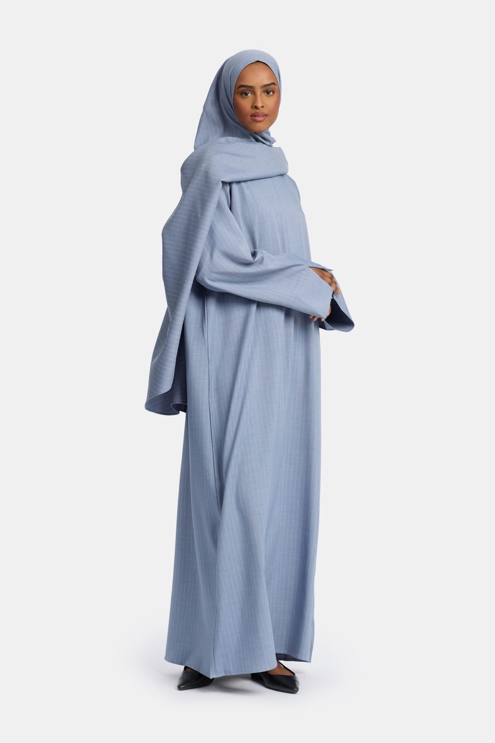 Pinstripe abaya Clear Sea - Afbeelding 2