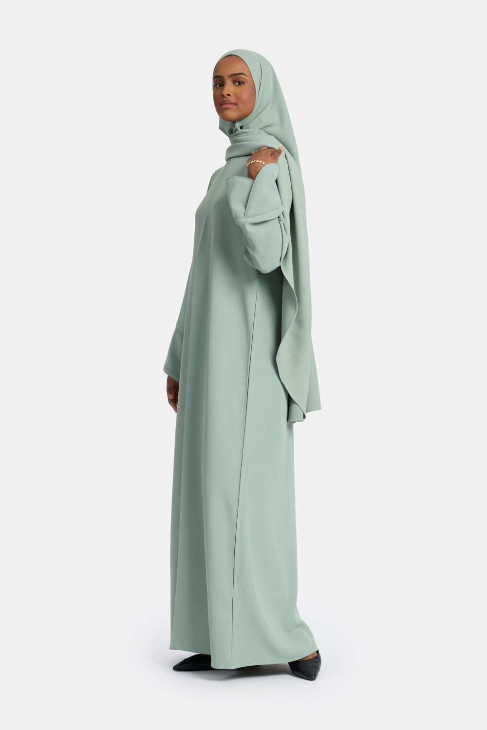 Opulentia abaya Mint - Afbeelding 3
