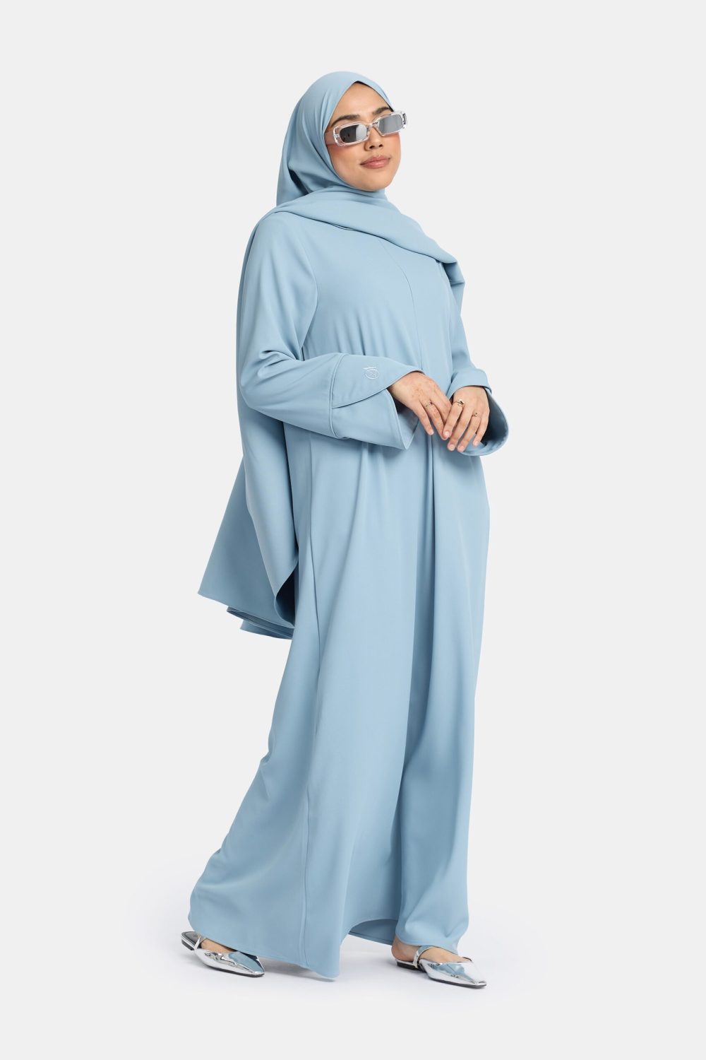 Opulentia abaya Pure Blue - Afbeelding 3
