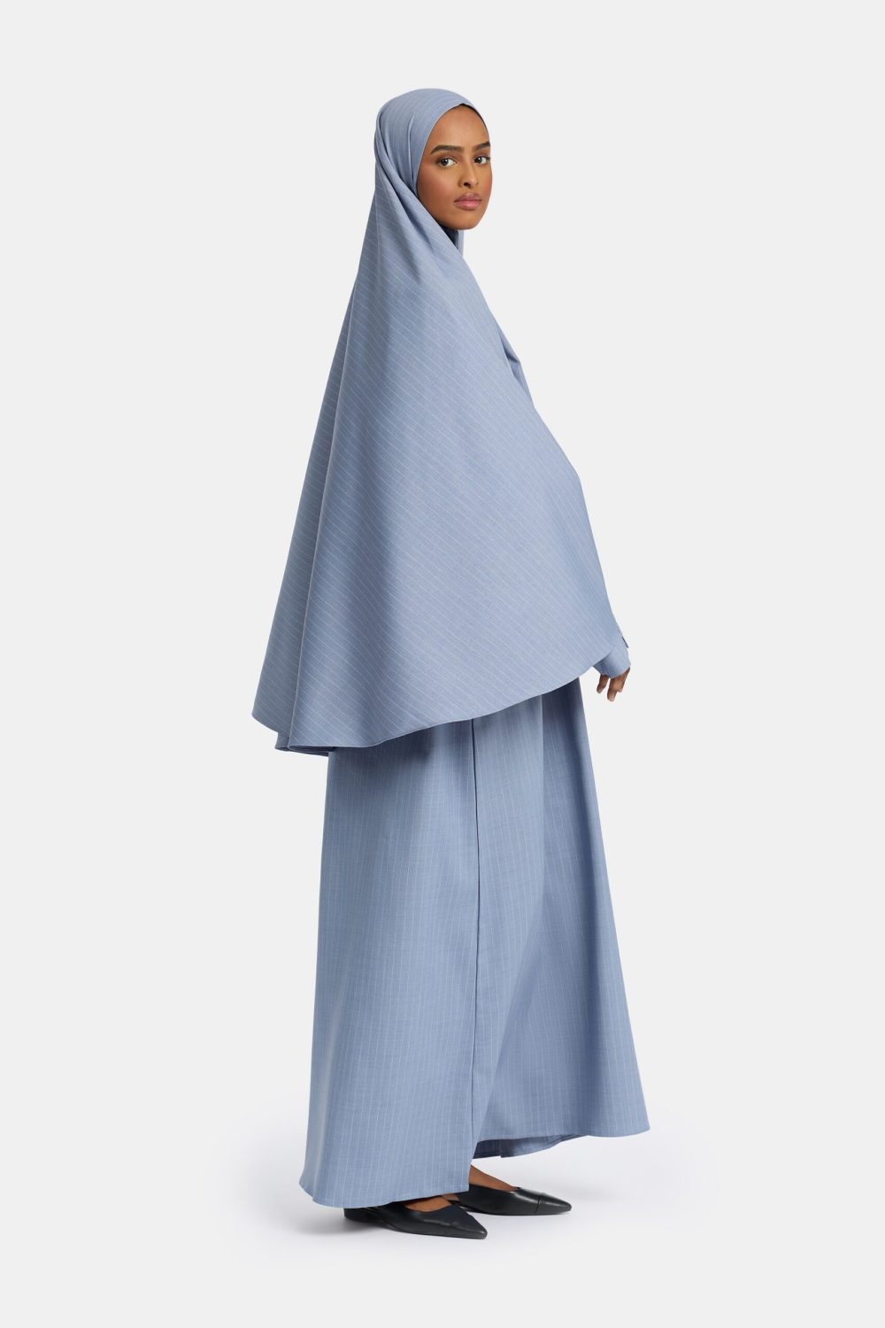 Pinstripe khimar Clear Sea - Afbeelding 2