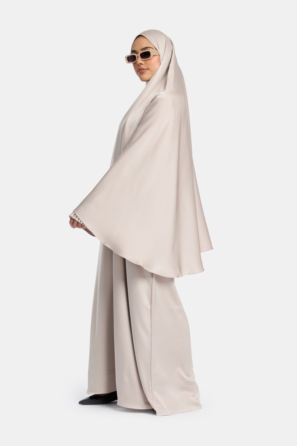 Heup khimar Silk Pearl (plisse collectie) - Afbeelding 2
