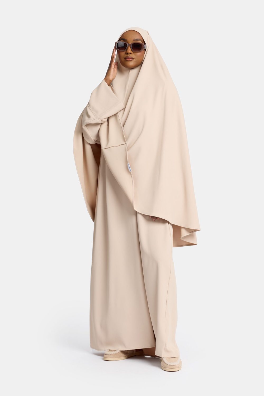 Heup khimar Ivory (Farasha Éclat collectie)
