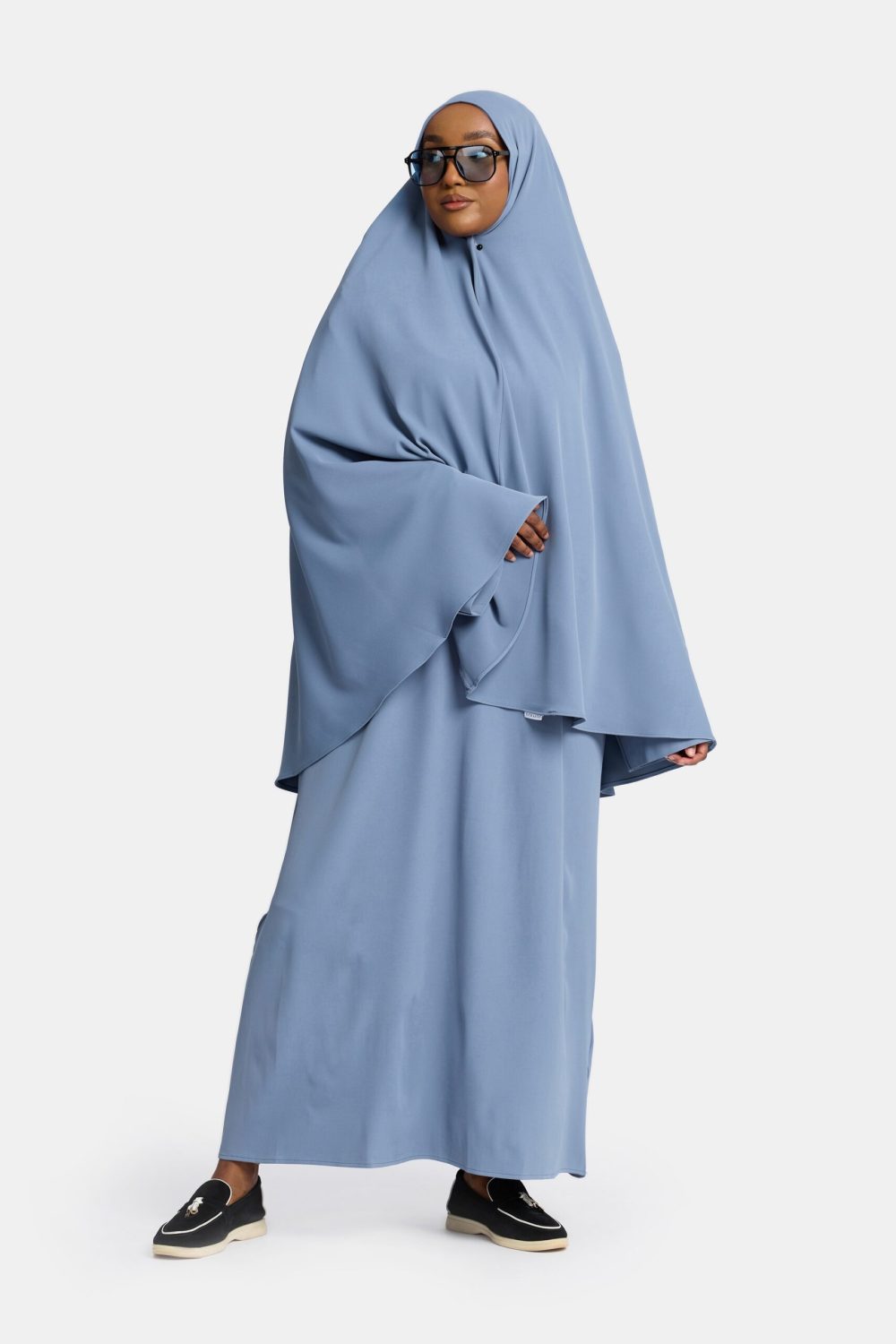 Heup khimar Denim (Farasha Éclat collectie)