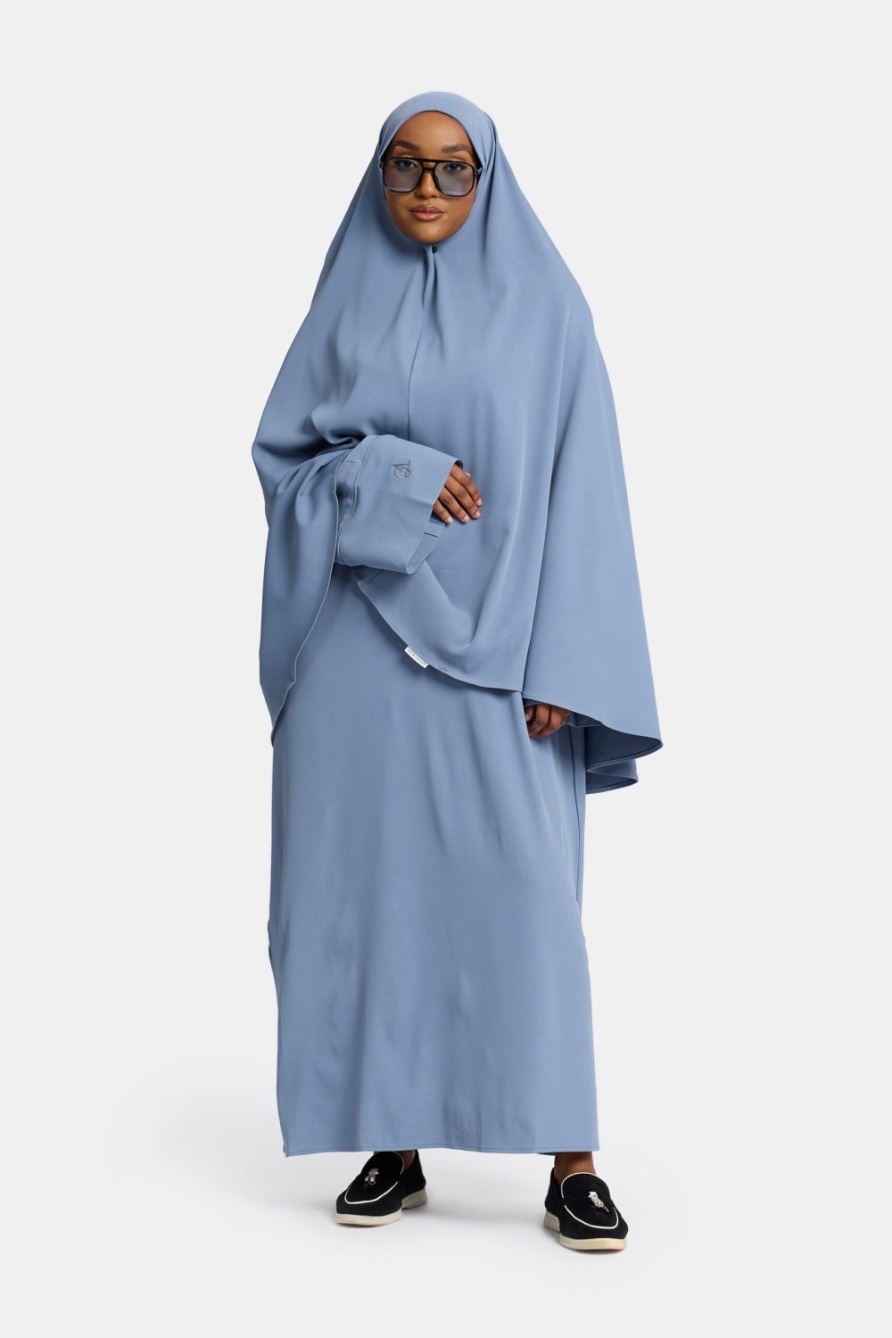 Heup khimar Denim (Farasha Éclat collectie) - Afbeelding 2
