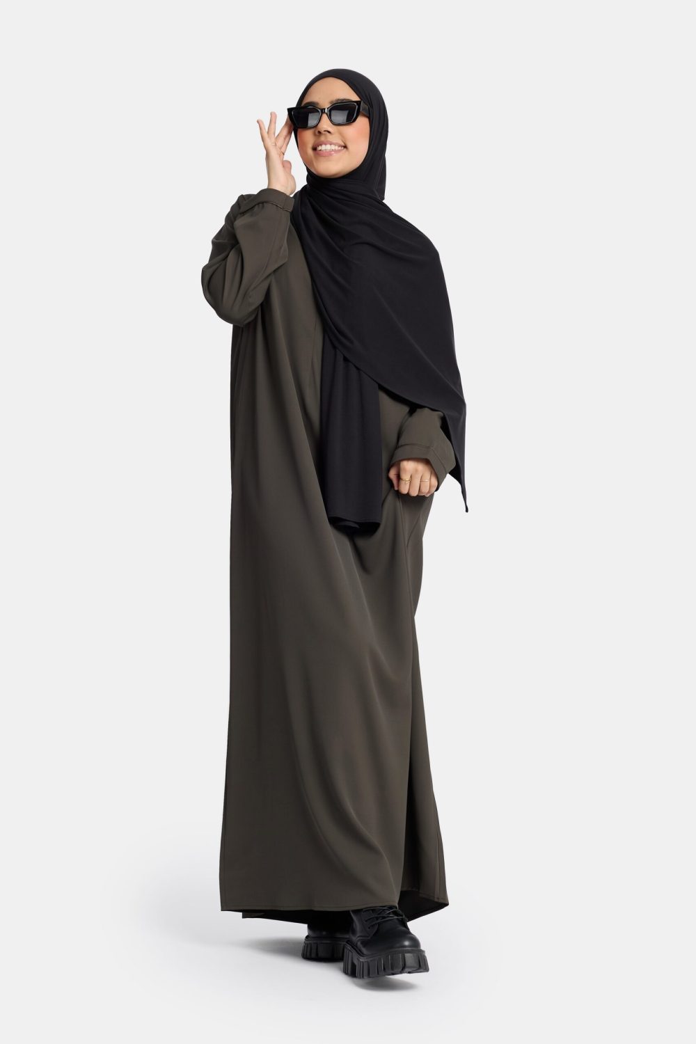 Kimono and abaya set Charcoal - Afbeelding 6