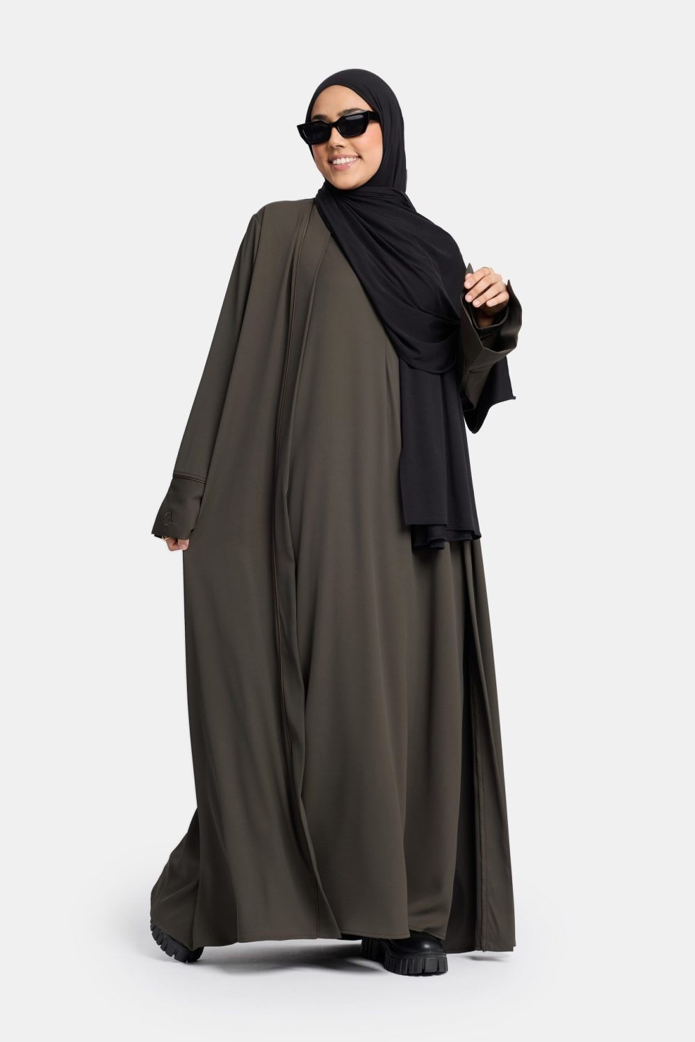 Kimono and abaya set Charcoal - Afbeelding 4
