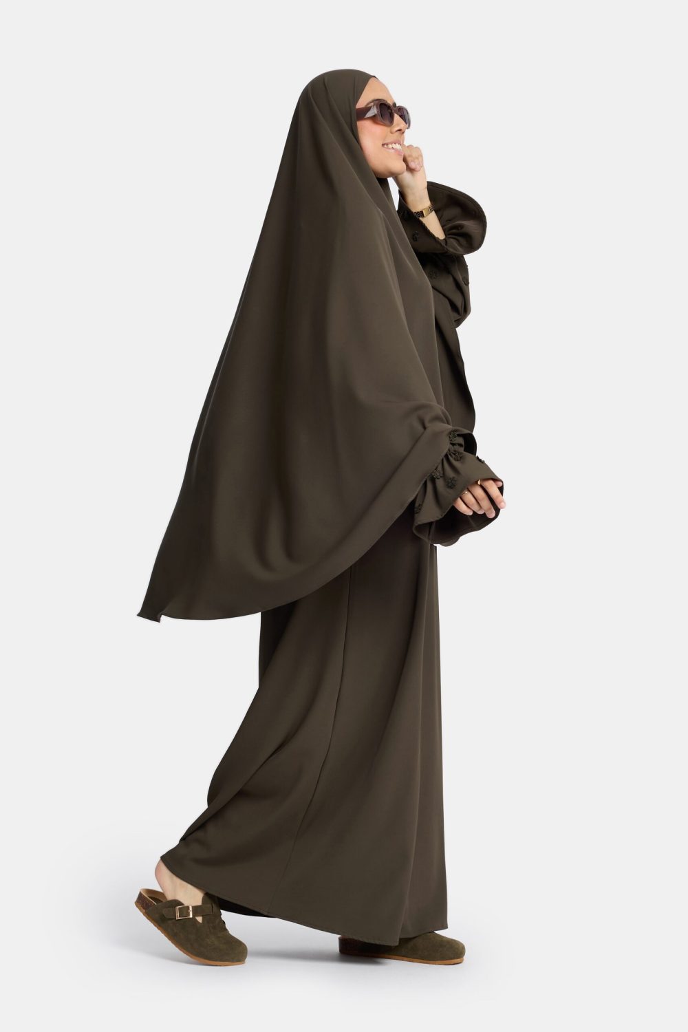 Heup khimar Ash Green (embroidery collectie)