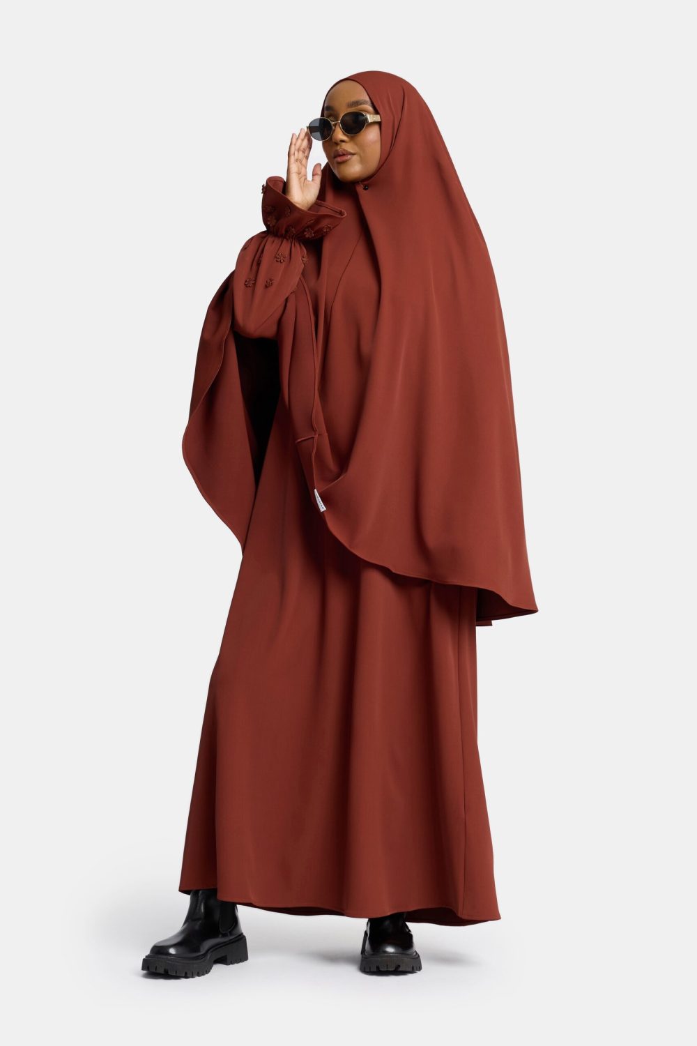 Heup khimar Red Wood (embroidery collectie) - Afbeelding 2