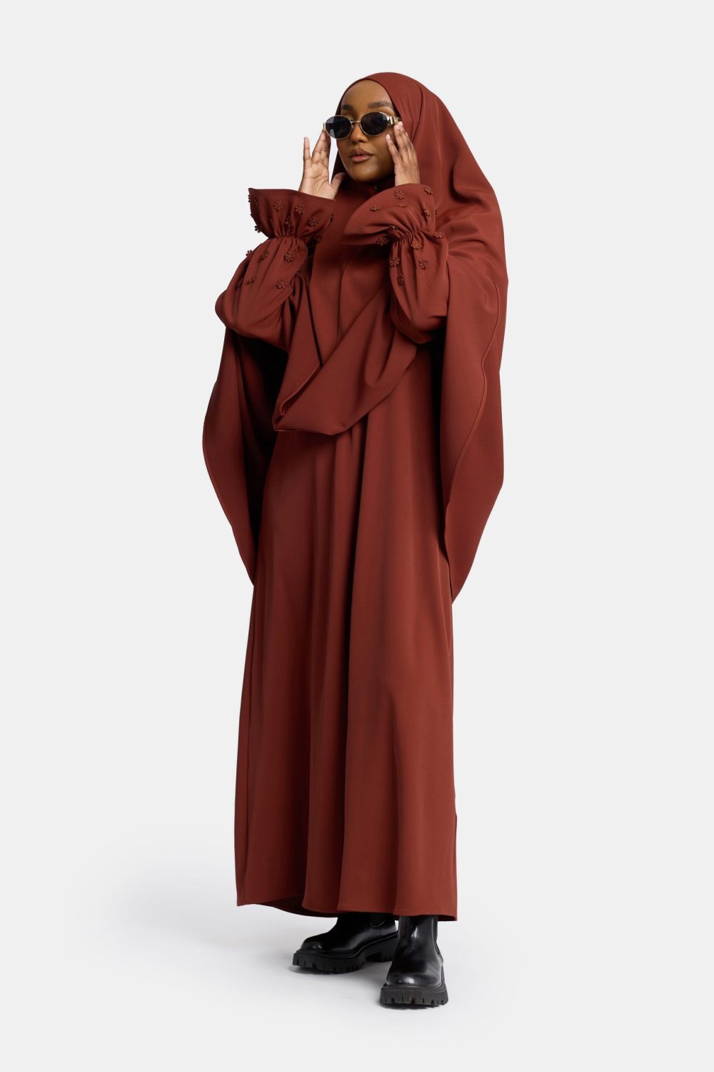 Heup khimar Red Wood (embroidery collectie) - Afbeelding 3