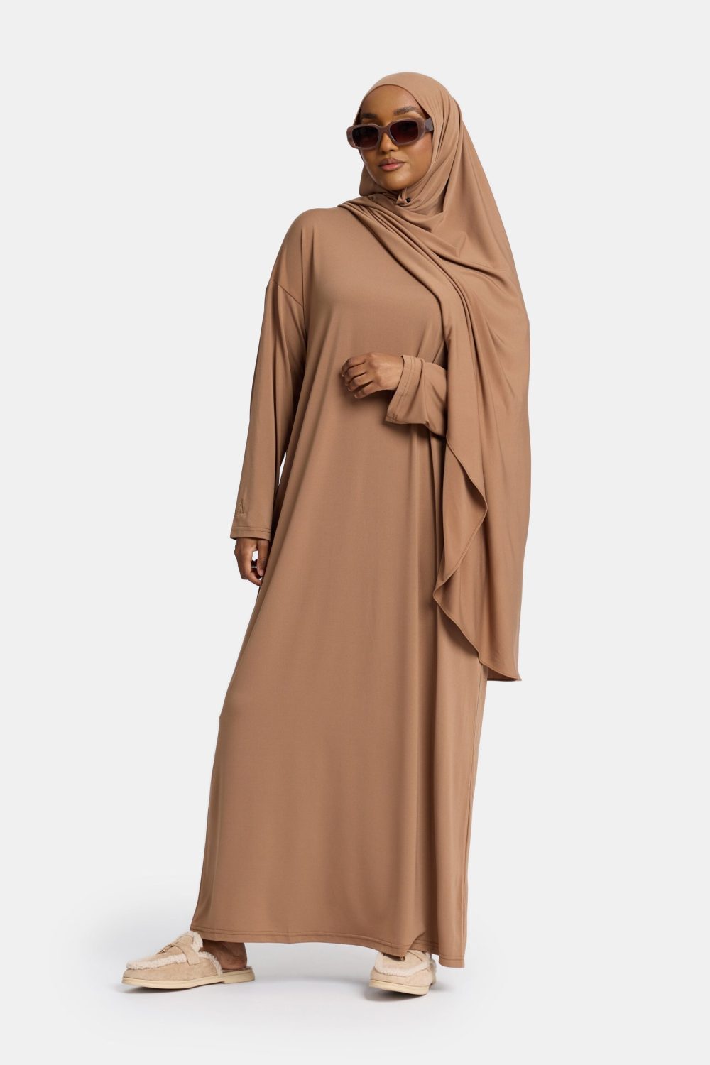Jersey abaya Taupe