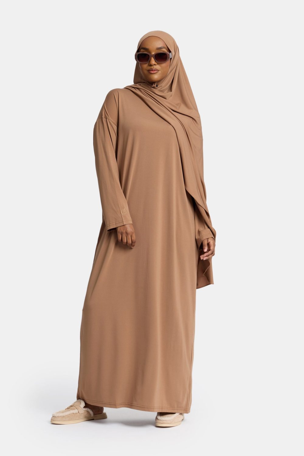 Jersey abaya Taupe - Afbeelding 2