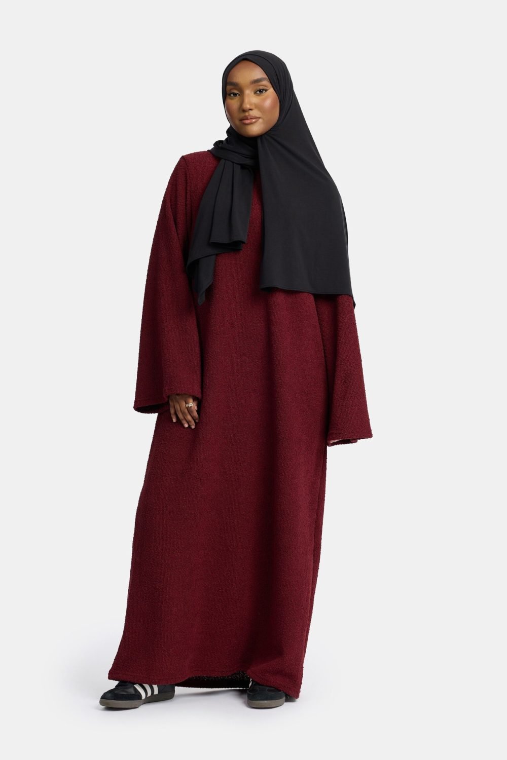 Teddy abaya Burgundy