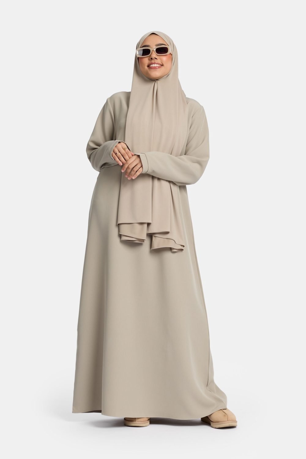 Classic abaya Grey Clay - Afbeelding 2
