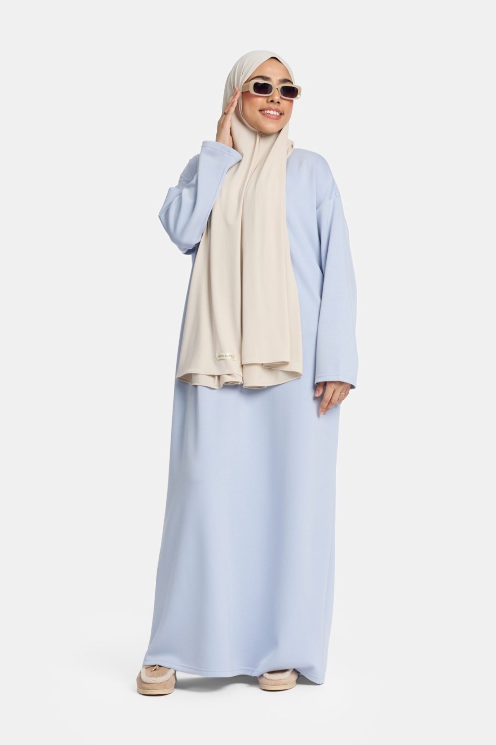 Sweater comfy abaya Powder Blue