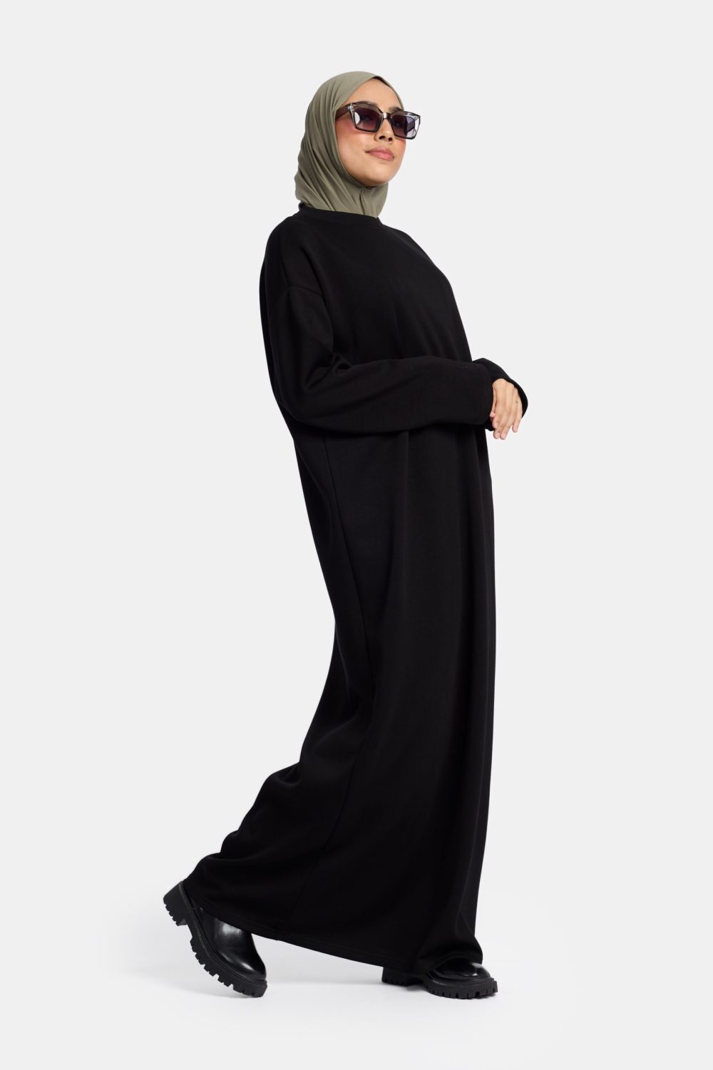 Sweater comfy abaya Black