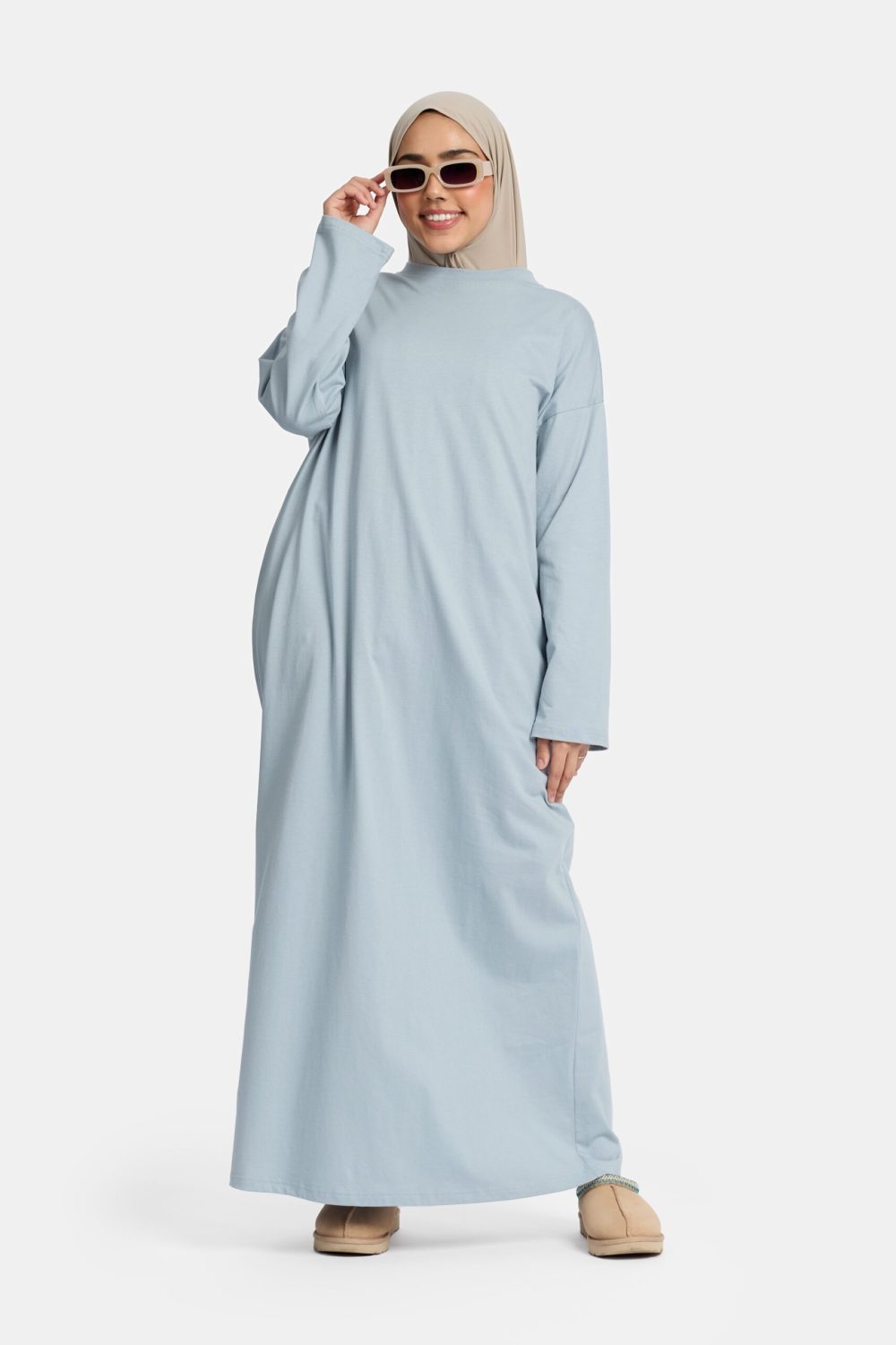 Cotton abaya Pigeon - Afbeelding 2