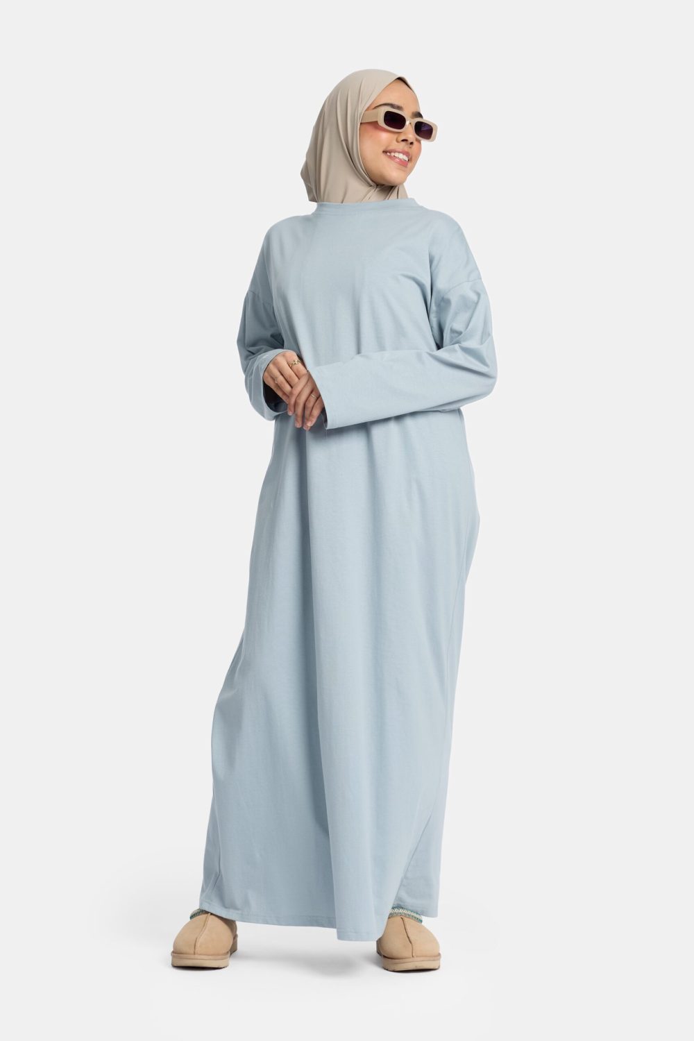 Cotton abaya Pigeon - Afbeelding 3