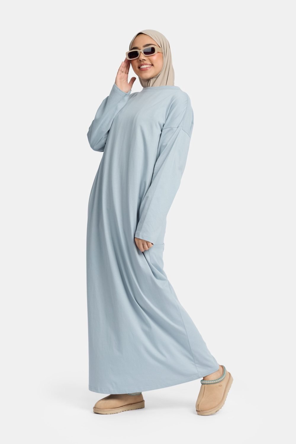 Cotton abaya Pigeon - Afbeelding 4