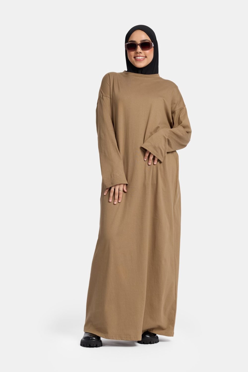 Cotton abaya Cacao - Afbeelding 2