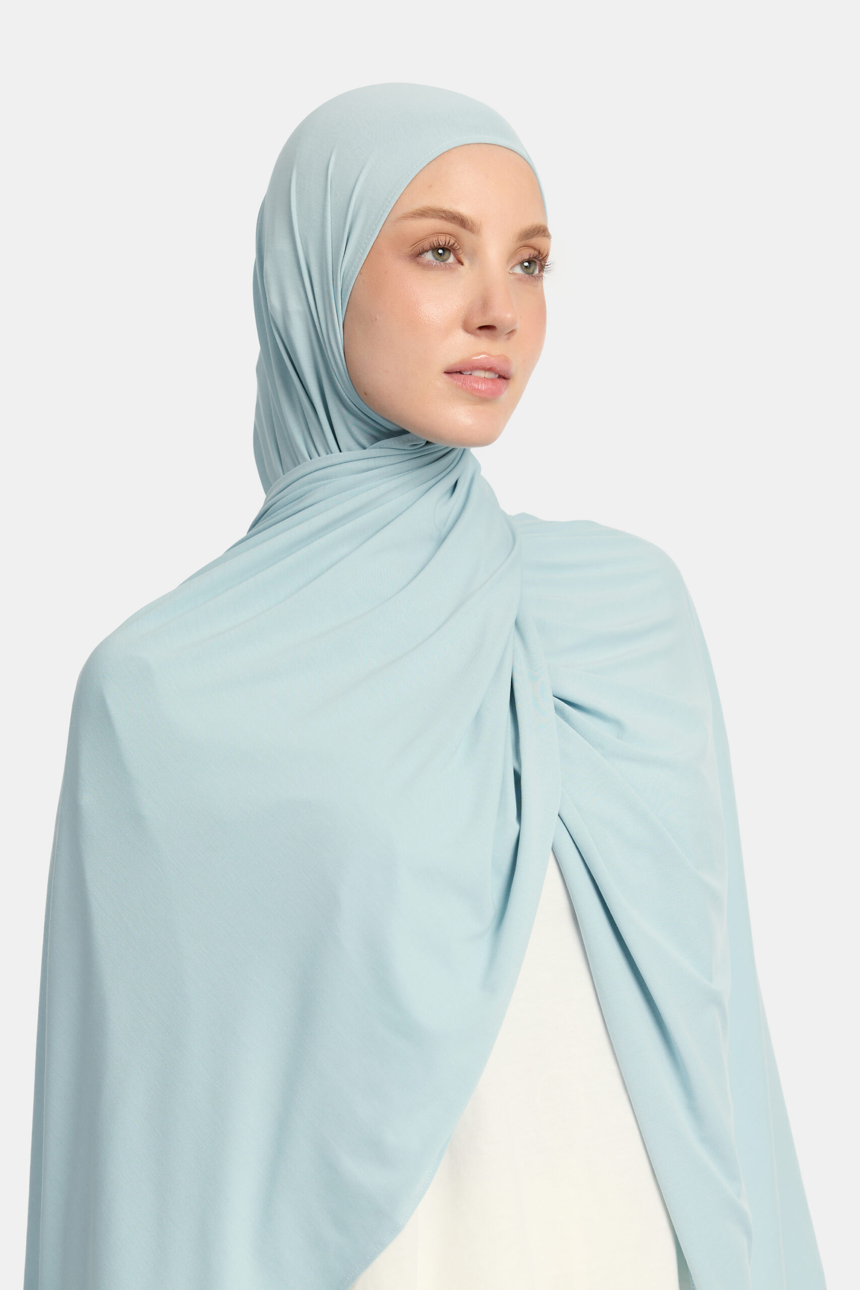 Breathable jersey scarf Powder Blue