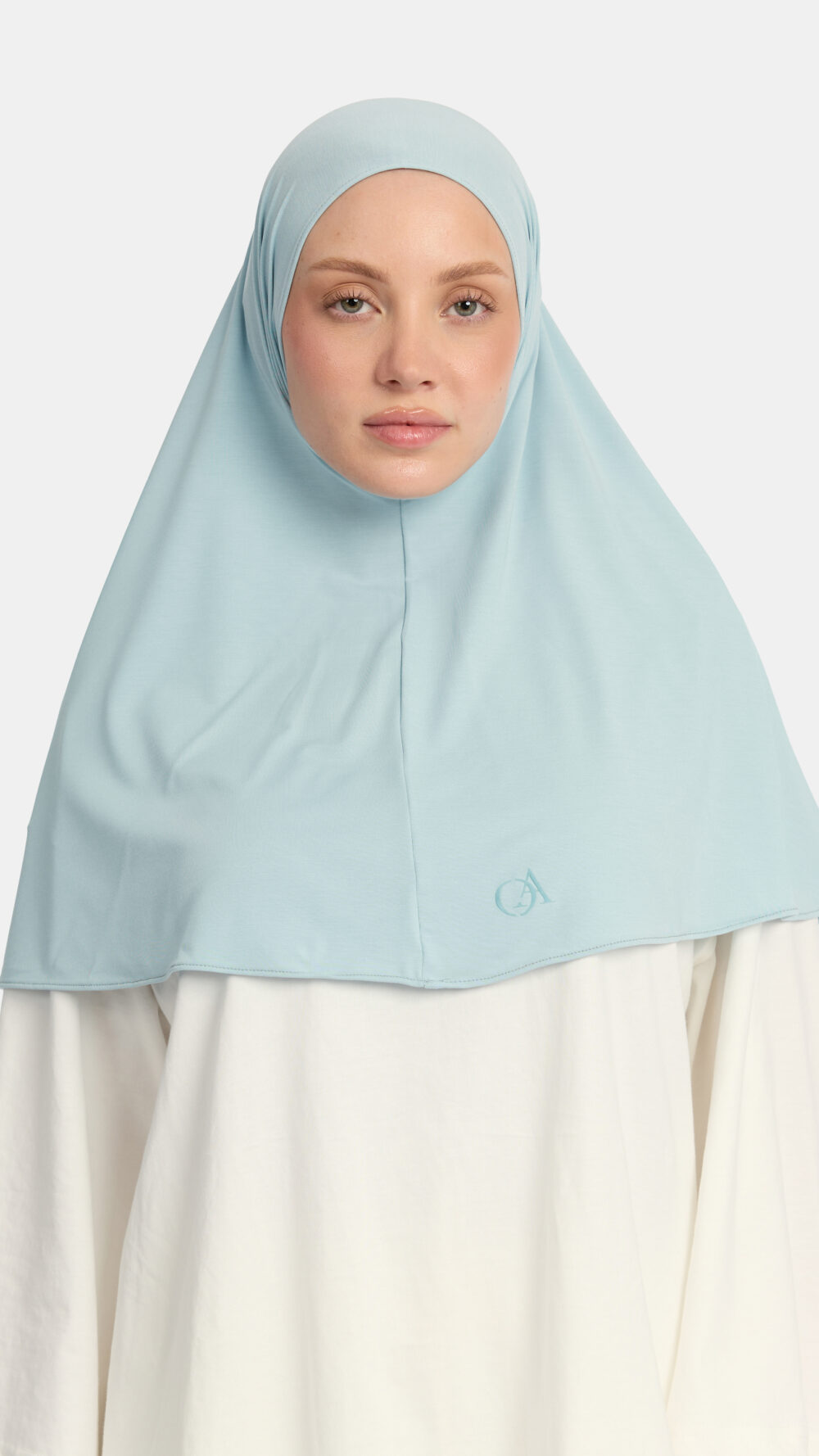 Breathable jersey hijab Powder Blue - Afbeelding 2