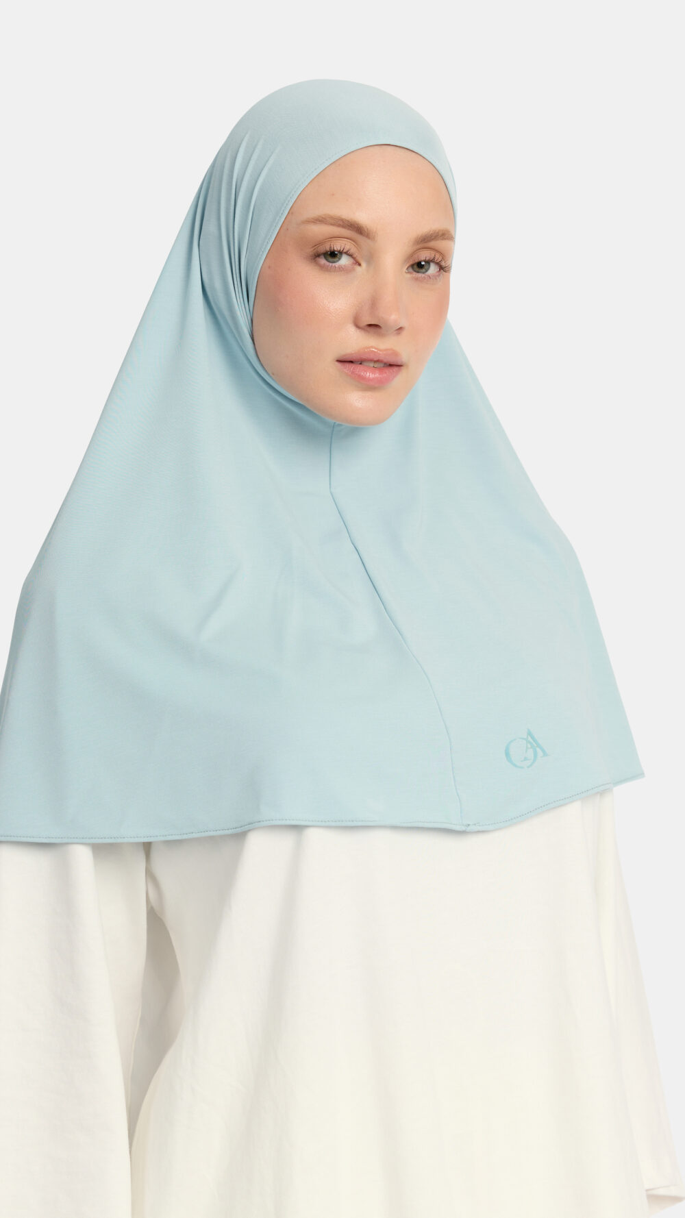 Breathable jersey hijab Powder Blue
