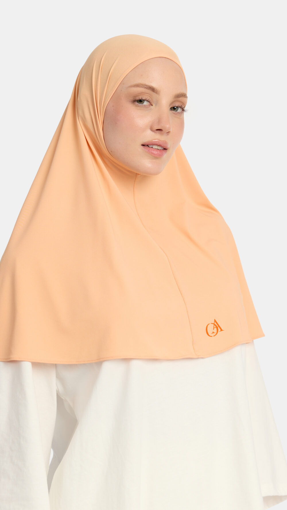 Breathable jersey hijab Powder Orange