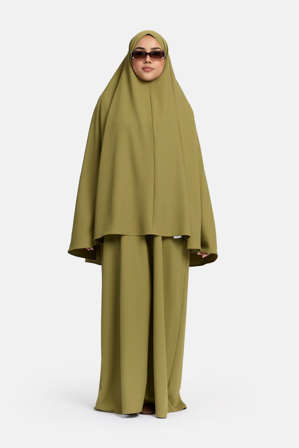 Heup khimar Olive (oversized collectie)