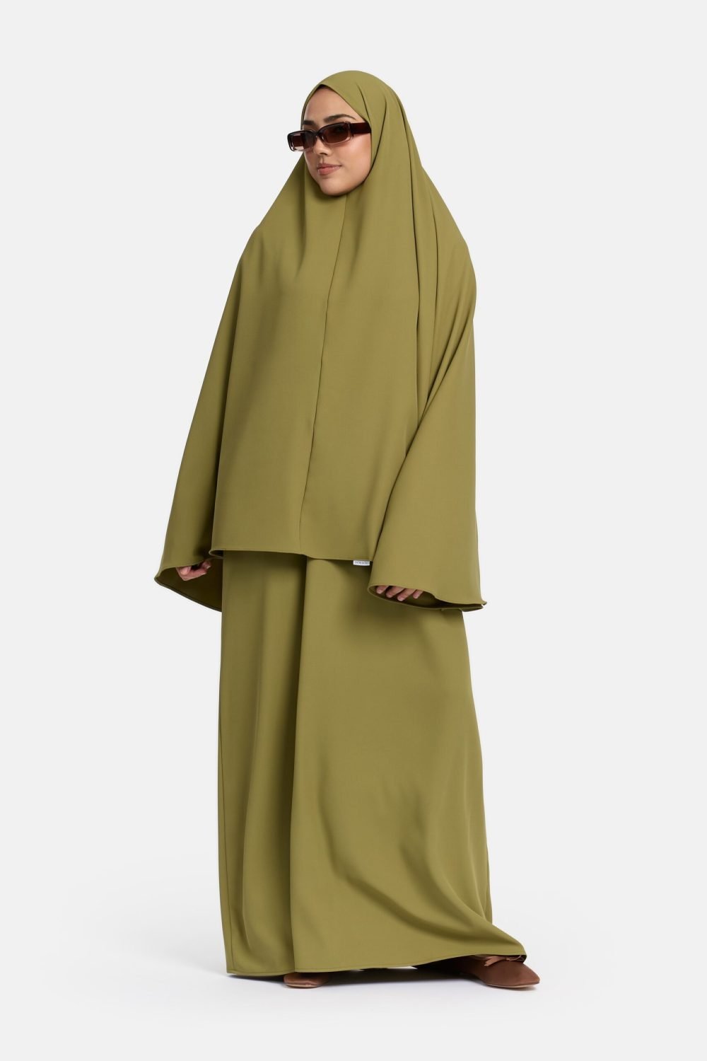 Heup khimar Olive (oversized collectie) - Afbeelding 3