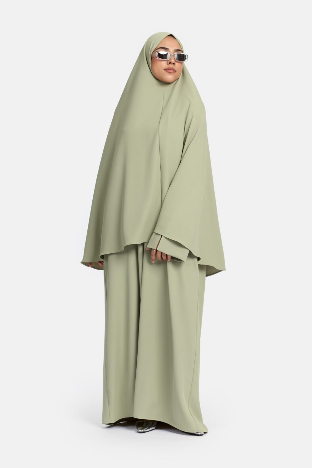 Heup khimar Pastel Sage (oversized collectie) - Afbeelding 2