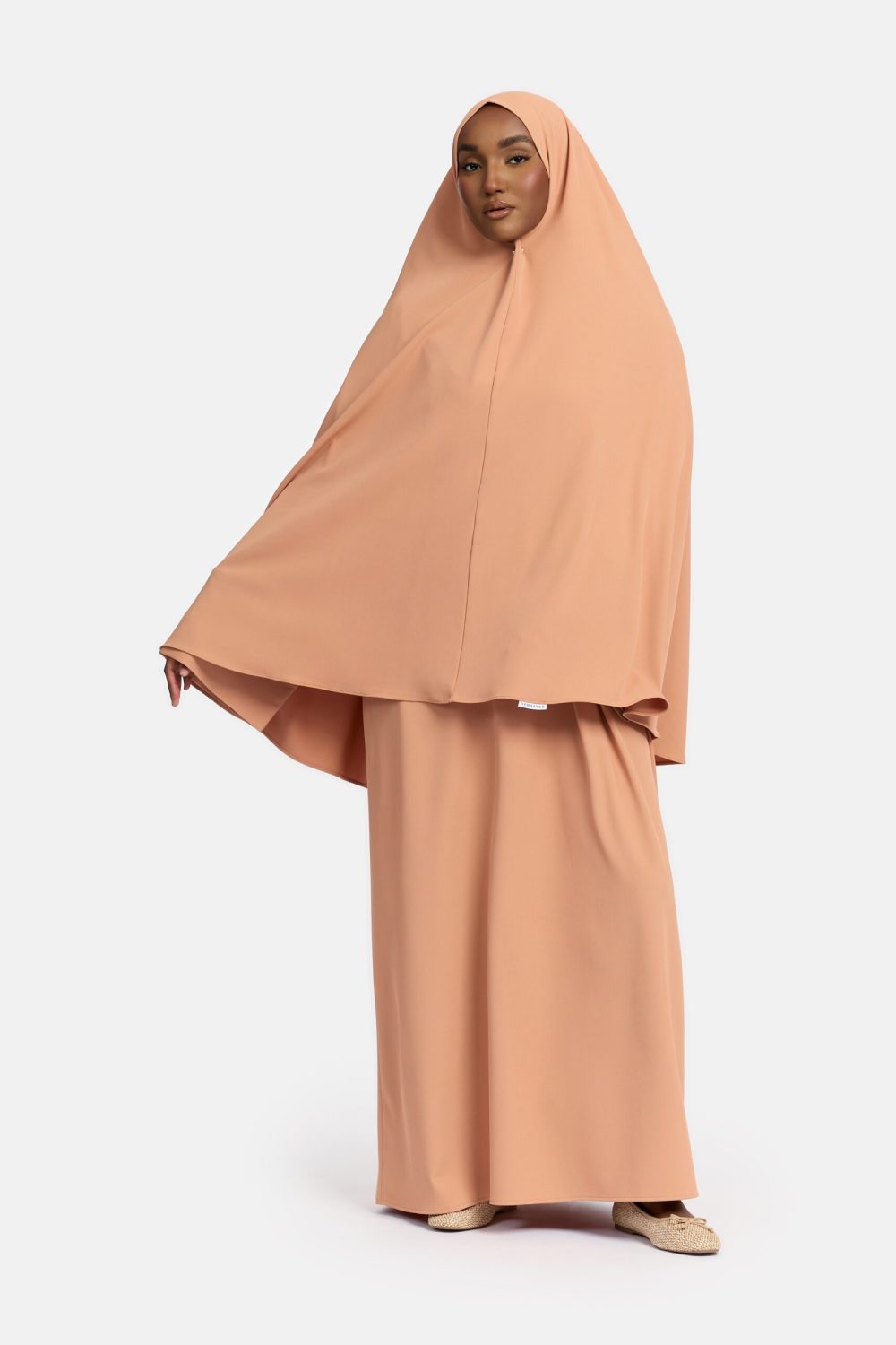 Heup khimar Pastel Orange (Farasha Collectie) - Afbeelding 2